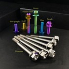 Titanium M6 Bolts Hex Flange Head 10 12 15 20 25 30 35 40 45 50 55-70mm X 1 0mm