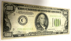 1934  100 Dollar Bill Philadelphia Pennsylvania D-3 Banknote 3-zero  W  5-digit