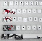 Molgria Keycaps 71 Set For Gaming Mechanical Keyboard Japanese Plum Blossom Font