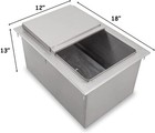 Commercial Stainless Steel Drop-in Ice Bin Chest 18 x12 