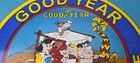 Vintage Goodyear Tires Sign - Porcelain Gas Service Flintstones Advertising Sign