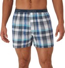 Hanes Mens Cotton Boxer Briefs 6 Pack  Plaid Mix  Large