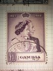 Gambia 1946-53 Kgvi   Qeii Used Collection Inc 1948   1 Silver Wedding