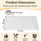Cooling Racks For Cooking And Baking - 10    X 15   -2 Pack  Silver 