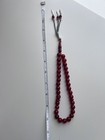 33 Bead Cherry Red Fire Amber Prayer Beads Tasbih-silver Tone Tassel