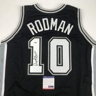 Autographed signed Dennis Rodman San Antonio Black Basketball Jersey Psa dna Coa