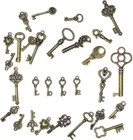 Lot Of 125 Vintage Style Antique Skeleton Furniture Cabinet Old Lock Keys Jewelr