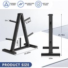 A-frame Weight Plate Rack holds 300lbs  Dumbbell Rack And Home Gym Storage Stand