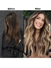 Clip In Long Wavy Synthetic Hair Extension 24 Inch 6pcs Thick Fiber Hairpieces F