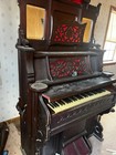1800s Crown Geo  P  Bent Pump Organ - Chicago  Illinois