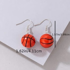 3d Funny Basketball Sports Ball  Dangle Hook Earrings - New