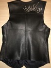 Harley Davidson Woman s Black Leather Basic Skins Vest Size Small Made In Usa