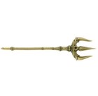 Brass Handmade Hot Neptune Harpoon Trident Statues Pet Antiques Rare Chinese