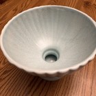 Vintage Haeger Pedestal Planter Light Blue mint With Specks  haeger Usa    