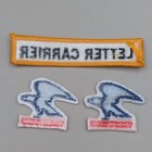 Lot 3 Vintage Usps Letter Carrier Eagle Patch Iron On Obsolete Postal