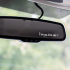 2pcs I Love You Drive Safe Rearview Mirror Decal Car Truck Window Sticker Visor