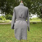 Auden Gray Waffle Knit Robe Kimono Style Cotton Blend M l Resort Spa Cozy Soft