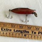 Vintage River Runt Minnow Antique Fishing Lure Crankbait Black Red