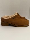 Bearpaw Emily Suede Clog W  Rain   Stain Repellent Size 8 Hickory - New W o Box