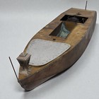Antique Folk Art Brass Power Yacht Pond Boat Speed Motor Nautical Toy Maritime