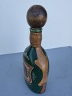 Leather Glass Painted Wine Bottle