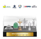 Golf Grand Slam Full Trophies Set Style 1 With Acrylic Display Case