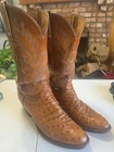 Lucchese Classics Brown Ostrich Leather Western Boots Us Size 11 D