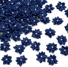 100 Pcs Mini Satin Ribbon Flowers Bows With Rhinestones  1 1 Inch Small Diy A   