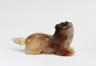 Antique Carved Agate  qilin  Snuff Bottle  Of Natural Color