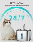 Stainless Steel Cat Water Fountain 2 2l Pet Drinking Fountain Dispenser For Cats