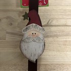 Rustic Santa metal Hook Over The Door Wreath Hanger Christmas Decor New