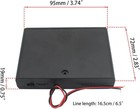 2 Pcs 6 Slots Aa Battery Holder With Leads Plastic Battery Case Holder 2 X 1 5v