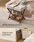 Solid Wood Luggage Rack  No Assembly Required  Foldable Suitcase Stand