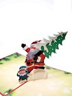 Handmade Christmas Tree Quilling Card     Unique Holiday Greeting Card     3d Card