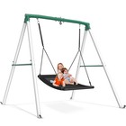 Trekassy Heavy-duty Swing Set For Kids Adult Playset W  60  Large Platform Swing