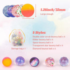 Bouncy Balls For Kids 20 Pieces 5 Styles 32mm Assorted Bouncy Balls With Storage