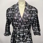 Vtg 60s 70s Robe Jacket Mens Acetate Playboy Hugh Hefner Smoking Kimono New Nos