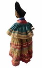 Native American Vintage Seminole Patchwork Doll Quilted Skirt Dress Beads