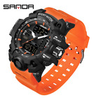 Sanda Dual Display Men Watches Waterproof Sports Watch Military Man Alarm Stopwa