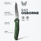 Benchmade 940 S30v Pocket Knife Edc Folding White Blade Green Handle