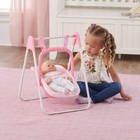 Badger Basket Doll Swing Carrier - Adjustable Toy Swing For 18 Inch Dolls Wit   