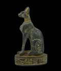 Ancient Egyptian Antiquities Cat Goddess Bastet Statue Pharaonic Figurine Bc