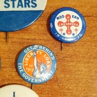 6 Vintage Advertising Pins Buttons