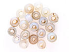 Antique Opalescent  baby Moon  Beads From Ethiopia  African Trade Glass Beads Cr