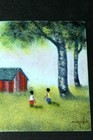 Vintage Dom Mingolla Enamel On Copper  Painting Signed  2