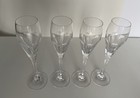 Set Of 4 - Vtg Oscar De La Renta Le Grande Fleur Crystal Champagne Flutes  9 