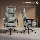 Homcom Ibration Massage Heated Office Chair W  Footrest  Gray