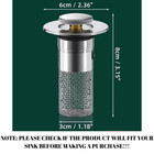 2 Pack Bathroom Sink Stopper Hair Catcher  Bathroom Pop Up Sink Drain Filter