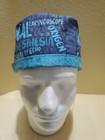 Anesthesia Words  Men s Skull chemo Surgical Scrub Hat cap Handmade