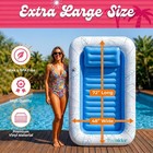 Large Blue Adult Inflatable Tanning Bed 4 In 1 Multi Function Lounge